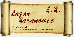 Lazar Maranović vizit kartica
